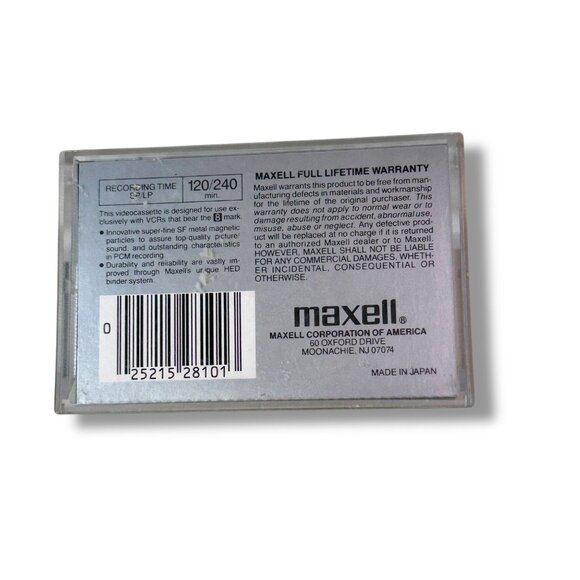 Maxell 8mm Videocassette MP 120 Minutes Blank Tape In Case - Picture 3 of 11